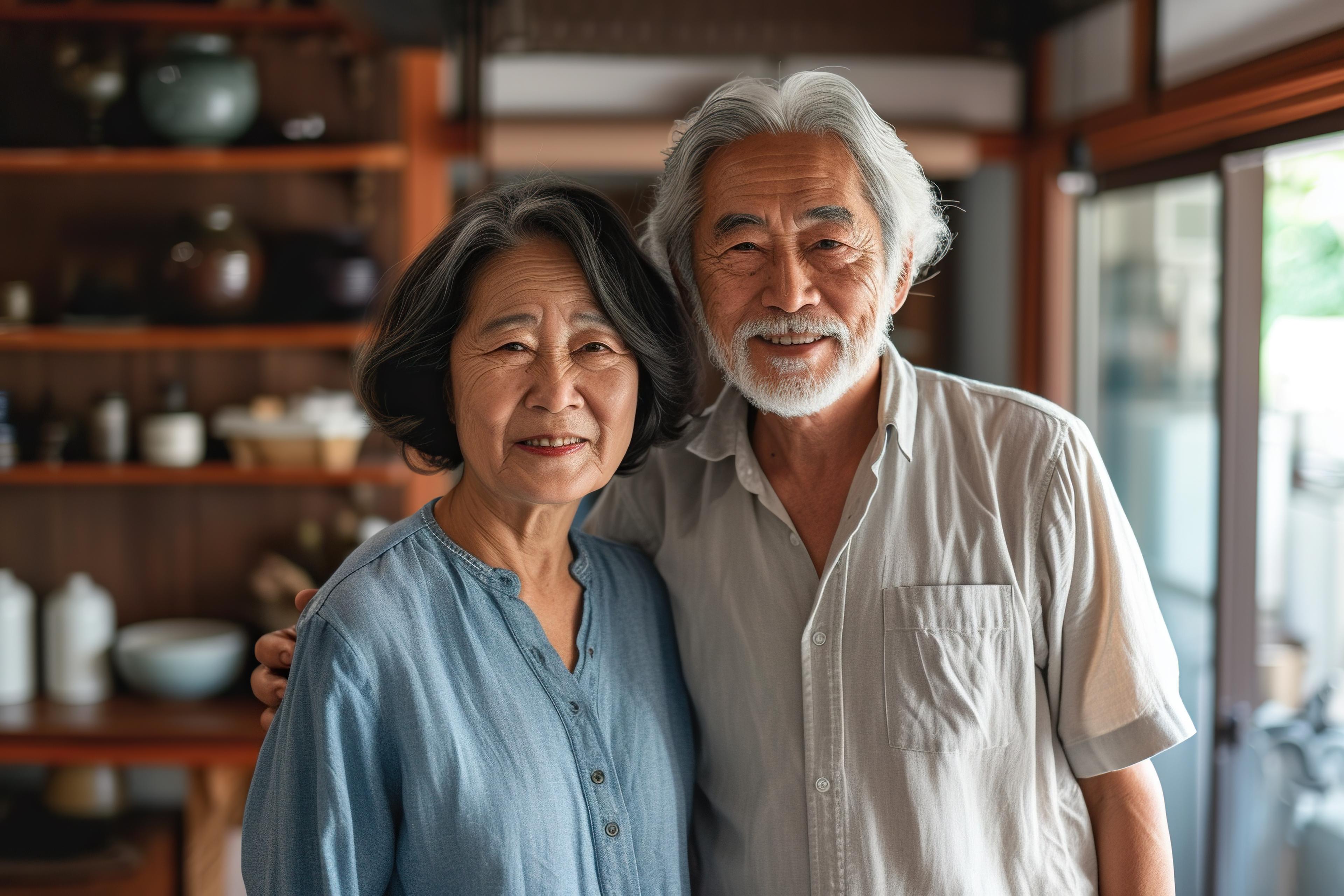 Senior couple smiling — Medicare insurance in Houston, TX