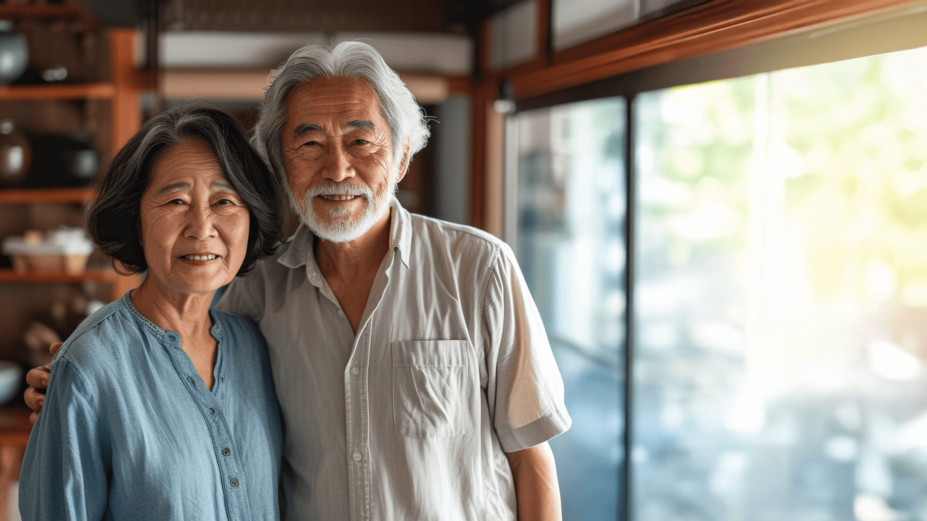 Senior couple smiling — Medicare insurance in Houston, TX